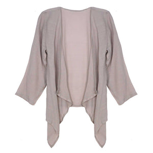 Gray Front Tie Short Cardigan,  This Summer Cardigans are Made of high-quality material which is very soft and breathable for Women.  The added short edge gives better coverage with a feminine look. Front Tie Short Kimono suitable to wear with Jeans, Shorts, T-shirt, Midi Skirt and Dresses! Perfect for Vacation, Office, Home, Evening Party Spring, Summer and Fall.
