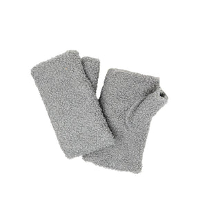 Gray Lining Teddy Bear Fingerless Gloves, fingerless gloves protect your hands by keeping them warm in the cold weather. It also makes you charming and fashionable in public and streets. Different from design of full fingers gloves, open fingerless gloves allow freedom to feel, touch and grip, make your work and activities more convenient, soft and comfortable. These gloves are made of polyester, soft and comfortable material, embraces your hand and your wrist, don't irritate the skin.