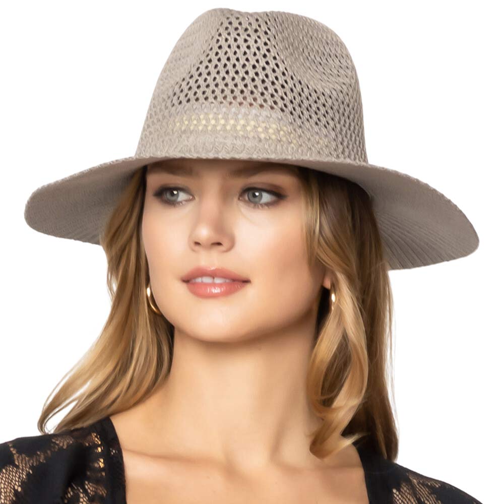 Gray Lurex Metallic Straw Panama Sun Hat, fashionable design and vibrant color will make you more attractive. It's a great accessory for any outfit. whether you’re basking under the summer sun at the beach, lounging by the pool, or kicking back with friends at the lake, these sun hats can keep you cool and comfortable even when the sun is high in the sky. 