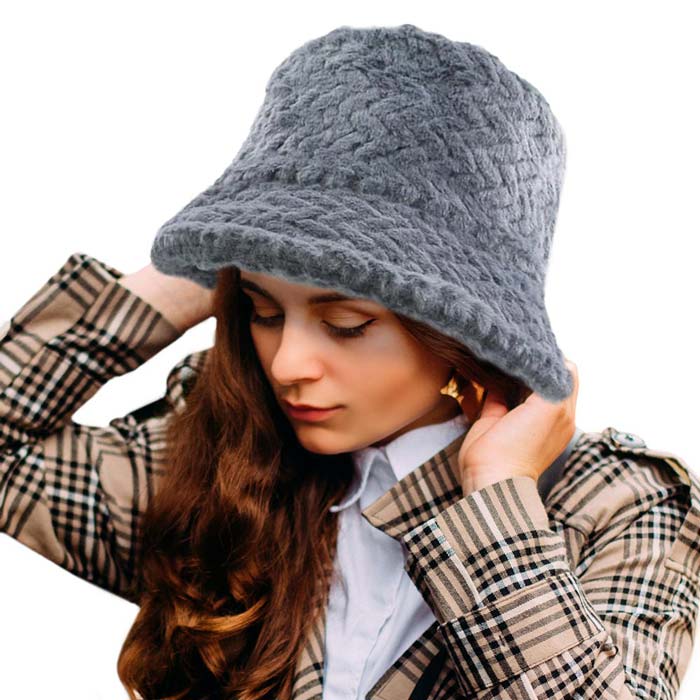 Gray Patterned Faux Fur Solid Bucket Hat, This Patterned Faux Fur Solid bucket hat is nicely designed and a great addition to your attire. Perfect for protecting you from the wind, snow, beach, pool, camping, or any outdoor activities in cold weather. This classic style is lightweight and practical, perfect for all occasions at lunches, picnics, evening dinner parties or barbeques. Perfect gift for Birthdays, Christmas, Stocking stuffers, Secret Santa, holidays, anniversaries, Valentine's Day, etc.