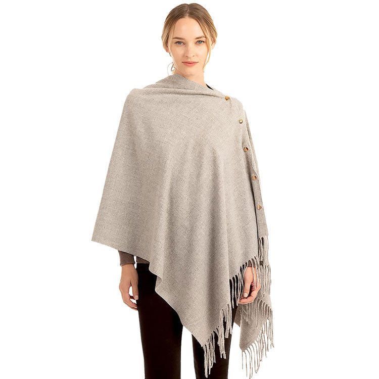 Gray Soft Feel Texture Solid Cape Scarf, ensure your upper body stays perfectly toasty when the temperatures drop. The perfect accessory, luxurious, trendy, super soft chic capelet, keeps you warm and toasty. Lightweight cape so you can throw it on over so many pieces elevating any casual outfit! Perfect Gift for Wife, Mom, Birthday, Holiday, Christmas, Anniversary, Fun Night Out or any special occasion.
