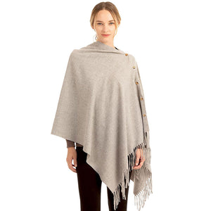 Gray Soft Feel Texture Solid Cape Scarf, ensure your upper body stays perfectly toasty when the temperatures drop. The perfect accessory, luxurious, trendy, super soft chic capelet, keeps you warm and toasty. Lightweight cape so you can throw it on over so many pieces elevating any casual outfit! Perfect Gift for Wife, Mom, Birthday, Holiday, Christmas, Anniversary, Fun Night Out or any special occasion.