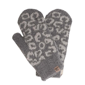 Gray Soft Fuzzy Leopard Mittens, are a smart, eye-catching, and attractive addition to your outfit. These trendy gloves keep you absolutely warm and toasty in the winter and cold weather outside. Accessorize the fun way with these gloves. It's the autumnal touch you need to finish your outfit in style. A pair of these gloves will be a nice gift for your family, friends, anyone you love, and even yourself. Stay trendy and cozy!