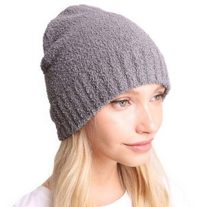 Gray Solid Knit Beanie Hat, wear this beautiful beanie hat with any ensemble for the perfect finish before running out the door into the cool air. The hat is made in a unique style and it's richly warm and comfortable for winter and cold days. It perfectly meets your chosen goal. An awesome winter gift accessory for Birthday, Christmas, Stocking Stuffer, Secret Santa, Holiday, Anniversary, Valentine's Day, etc.