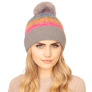 Gray Tie Dye Fleece Pom Pom Beanie Hat, Before running out the door into the cool air, you’ll want to reach for these toasty beanie to keep your hands warm. Accessorize the fun way with these beanie, it's the autumnal touch you need to finish your outfit in style. Awesome winter gift accessory!