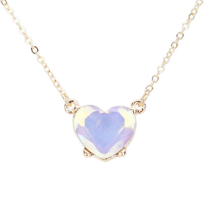 Gray Trendy Stylish Heart Stone Pendant Necklace, Get ready with these Heart Stone Pendant Necklace, put on a pop of color to complete your ensemble. Perfect for adding just the right amount of shimmer & shine and a touch of class to special events. Perfect Birthday Gift, Anniversary Gift, Mother's Day Gift, Graduation Gift.