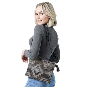 Gray Western Print Crossbody Clutch Bag, looks like the ultimate fashionista carrying this trendy western print bag! Comes with attachable and detachable straps, easy to carry especially when you need hands-free and lightweight to run errands or a night out in the town. A nice Gift for Birthday, Holiday, Christmas, New Years, etc. Stay comfortable and trendy!