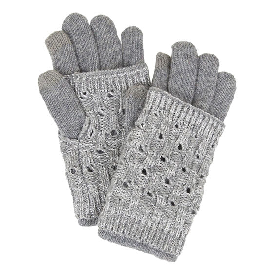 Gray Winter One Size Warm Layered Smart Touch Gloves. Before running out the door into the cool air, you’ll want to reach for these toasty gloves to keep your hands incredibly warm. Accessorize the fun way with these gloves, it's the autumnal touch you need to finish your outfit in style. Awesome winter gift accessory!