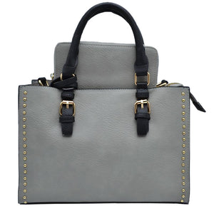 Gray Womens Stylist 3 IN 1 Faux Leather Tote Hand Bag, This tote features a top Zipper closure and has one big main compartment. That is specious enough to hold all your essentials. Every outfit needs to be planned with this adorable handbag. This tote Bags for women are perfect for any occasion - whether you are heading to work, on a weekend getaway, going to a party, or traveling, they are your perfect daily companion to over your hand & make great gifts too.