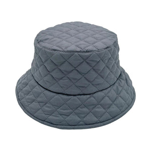 Gray Quilted Padding Bucket Hat, great for covering up when having a bad hair day. Perfect for protecting you from the sun, rain, wind, and snow. Amps up your outlook with confidence with this trendy bucket hat. Christmas Gift, Regalo Navidad, Regalo Cumpleanos, Birthday Gift, Valentines Day Gift, Regalo del Dia del Amor