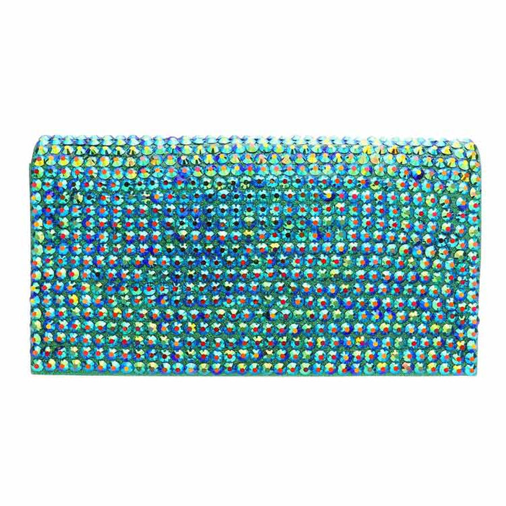Green Bling Studded Evening Clutch Crossbody Bag, is the perfect choice to carry on the special occasion with your handy stuff. It is lightweight and easy to carry throughout the whole day. You'll look like the ultimate fashionista while carrying this Crossbody Evening Bag. This stunning Bling Studded Clutch bag is perfect for weddings, parties, evenings, cocktail parties, wedding showers, receptions, proms, etc.