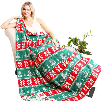 Green Christmas Patterned Blanket, accent your look with this soft, highly versatile Christmas Patterned Blanket. A rugged staple brings a classic look, adds a pop of color & completes your outfit, keeping you cozy & toasty. Perfect Gift Birthday, Holiday, Christmas, Anniversary, Valentine's Day