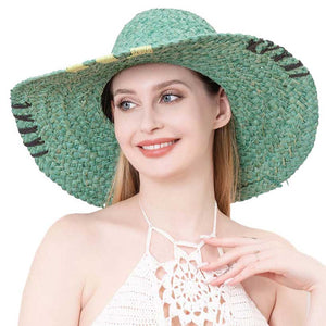 Green Color Edged Straw Floppy Sun Hat, a beautiful & comfortable sun hat is suitable for summer wear to amp up your beauty & make you more comfortable everywhere. Excellent Floppy Straw sun hat for wearing while gardening, traveling, boating, on a beach vacation, or to any other outdoor activities. A great hat can keep you cool and comfortable even when the sun is high in the sky.