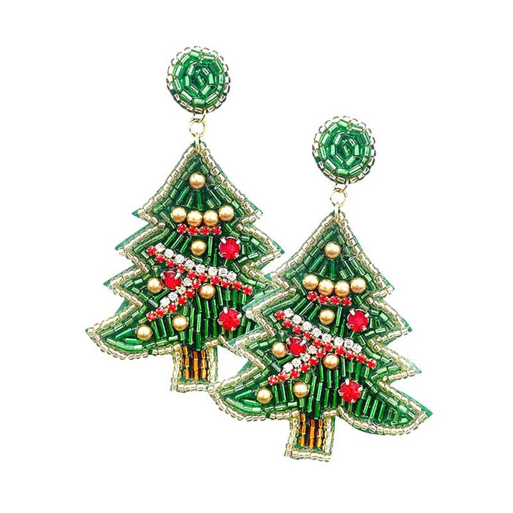 Green Felt Back Christmas Tree Dangle Earrings, elegance and cuteness becomes you in these lightweight and playful, shiny glamorous Christmas tree earrings, get into the Christmas spirit with these our gorgeous handcrafted Christmas tree earrings, they will dangle on your earlobes & bring a smile to those who look at you. Perfect Gift December Birthdays, Christmas, Stocking Stuffers, Secret Santa, BFF, etc. 