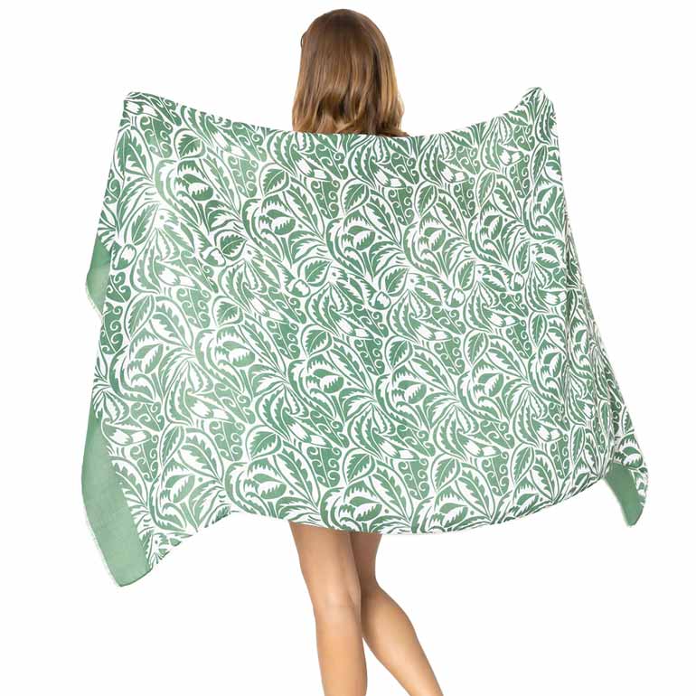 Green Floral Paisley Printed Oblong Scarf, this timeless floral printed oblong scarf is a soft, lightweight, and breathable fabric, close to the skin, and comfortable to wear. Sophisticated, flattering, and cozy. look perfectly breezy and laid-back as you head to the beach. A fashionable eye-catcher will quickly become one of your favorite accessories.