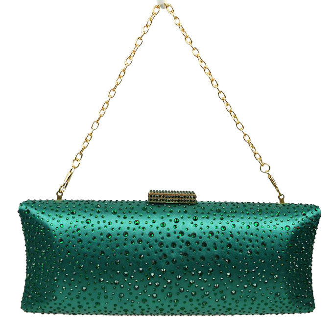 Green Luxury Satin Evening Handbag Clutch Bag Bridal Party Purse, is the perfect choice to carry on the special occasion with your handy stuff. It is lightweight and easy to carry throughout the whole day. You'll look like the ultimate fashionista carrying this trendy clutch Bag. The beautiful design makes it stunning and will increase your beauty to a greater extent making you stand out from the crowd. 