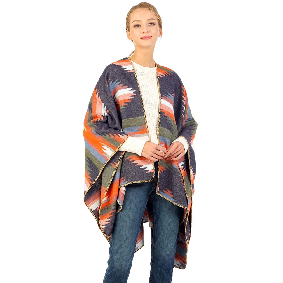 Green Navajo Pattern Winter Cape, is beautifully designed with Navajo Pattern that amps up your beauty to a greater extent. It enriches your attire with the perfect combination. Lightweight and Breathable Fabric. Comfortable to Wear and very easy to put on and off. Suitable for Weekend, Work, Holiday, Beach, Party, Club, Night, Evening, Date, Casual and Other Occasions in Spring, Summer, and Autumn. Perfect Gift for Wife, Mom, Birthday, Holiday, Anniversary, Fun Night Out.