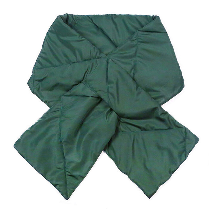 Green Padding Oblong Pull Through Scarf, delicate, warm, on trend & fabulous, a luxe addition to any cold-weather ensemble. Great for daily wear in the cold winter to protect you against chill, classic infinity-style scarf & amps up the glamour with plush material that feels amazing snuggled up against your cheeks.