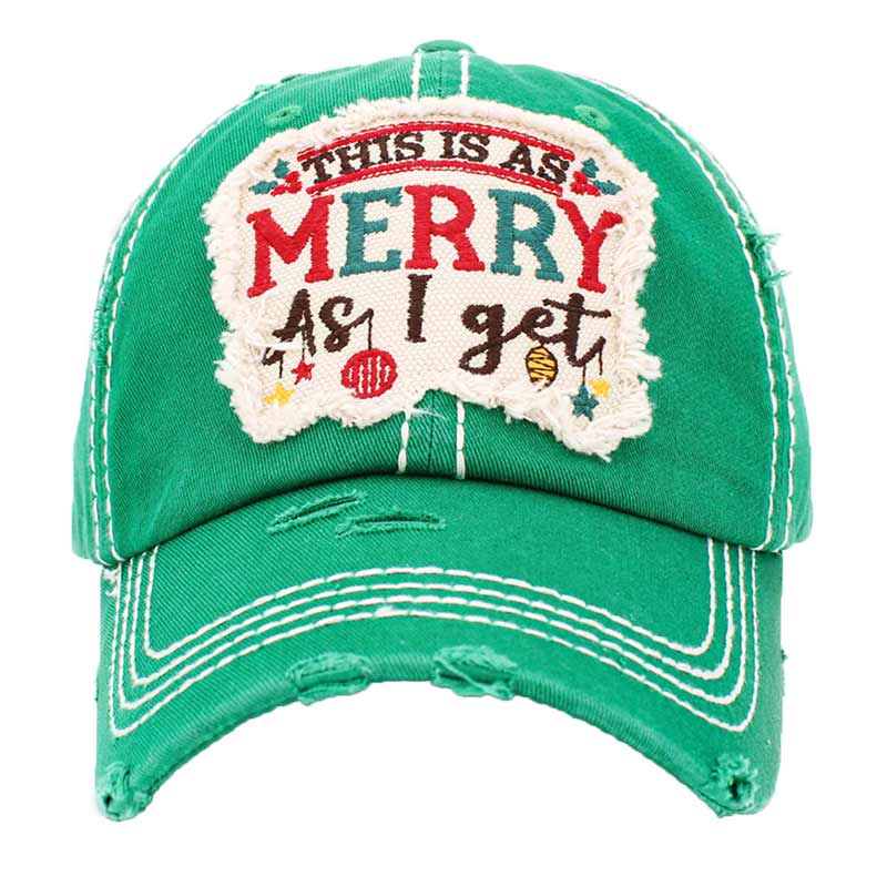 Green This Is As Merry As I Get Vintage Baseball Cap, embrace the Christmas spirit with these fun cool vintage festive Baseball Cap. it is an adorable baseball cap that has a vintage look, giving it that lovely appearance. Adjustable snapback closure tab with a mesh back and a pre-curved bill. No matter where you go on the beach or summer and Fall party it will keep you cool and comfortable. Suitable this baseball cap during all your outdoor activities like sports and camping!