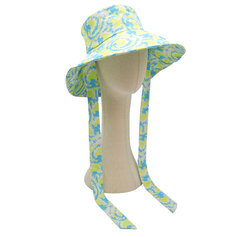 Green Watercolored Chin Tie Bucket Hat. Show your trendy side with this chin Tie bucket hat. Have fun and look Stylish. Great for covering up when you are having a bad hair day and still looking cool. Perfect for protecting you from the sun, rain, wind, snow, beach, pool, camping or any outdoor activities.