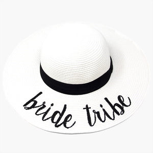 Bride Tribe Embroidery Straw Floppy Sun Hat, whether you’re basking under the sun at the beach, lounging by the pool or kicking back with friends at the lake, a great hat can keep you cool and comfortable even when the sun is high in the sky.  Great for Bachelorette Party, Getaways, Beach, Pool, Cruise;