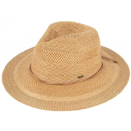 HoneyMustard C.C Multi Pattern Suede String Band Panama Hat. Before running out the door into the air, you’ll want to reach for these summer Panama Hat to keep you incredibly relax as a great hat can keep you cool and comfortable even when the sun is high in the sky. Perfect for keeping the sun off of your face, neck, and shoulders. ideal for travelers who are on vacation or just spending some time in the great outdoors.