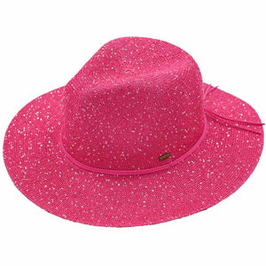 Hot Pink C C Knitted Panama Hat with Sequins, a beautiful & comfortable panama hat with sequins is suitable for summer wear to amp up your beauty & make you more comfortable everywhere. Excellent panama hat with sequins for wearing while gardening, traveling, boating, on a beach vacation, or to any other outdoor activities. A great cap can keep you cool and comfortable even when the sun is high in the sky.
