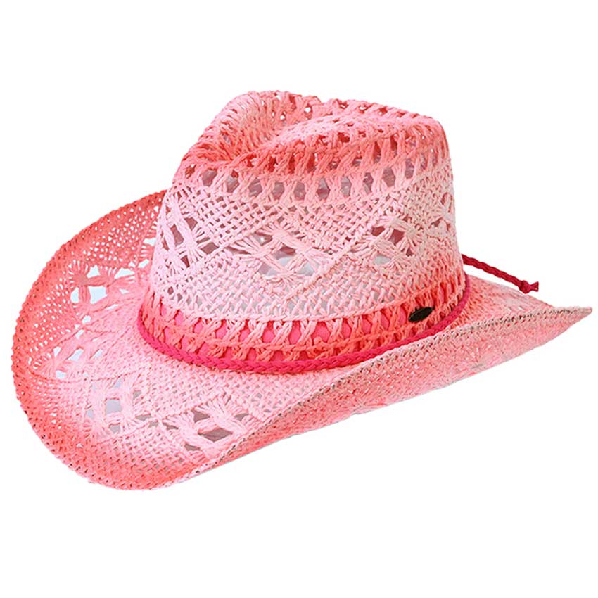 Denim C C Ombre Open Weave Cowboy Hat, Whether you’re lounging by the pool or attend at any event. This is a great hat that can keep you stay cool and comfortable in a party mood. Perfect Gift Cool Fashion Cowboy, Prom, birthdays, Mother’s Day, Christmas, anniversaries, holidays, Mardi Gras, Valentine’s Day, or any occasion.