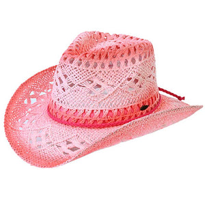 Hot Pink C C Ombre Open Weave Cowboy Hat, Whether you’re lounging by the pool or attend at any event. This is a great hat that can keep you stay cool and comfortable in a party mood. Perfect Gift Cool Fashion Cowboy, Prom, birthdays, Mother’s Day, Christmas, anniversaries, holidays, Mardi Gras, Valentine’s Day, or any occasion.
