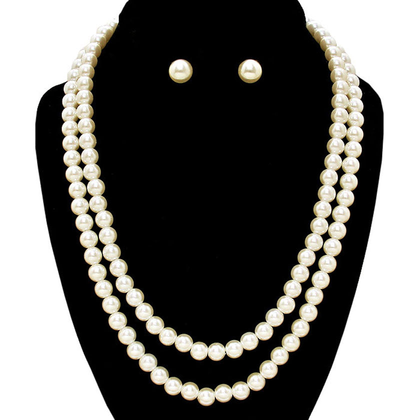 Ivory Pearl Necklaces. Beautifully crafted design adds a gorgeous glow to any outfit. Get ready with these Pearl Necklace.Perfect for adding just the right amount of shimmer & shine and a touch of class to special events.  Suitable for wear Party, Wedding, Date Night or any special events. Perfect Birthday Gift, Anniversary Gift, Thank you Gift or any special occasion.