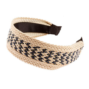 Ivory Boho Patterned Headband, will make you feel absolutely smart. Push back your hair with this boho patterned headband in perfect style. Spice up any plain outfit and get ready to receive compliments. Be the perfect trendsetter wearing this chic headband with all your stylish outfits! A perfect accessory for covering up a bad hair day! Great gift for your loved one and even yourself.