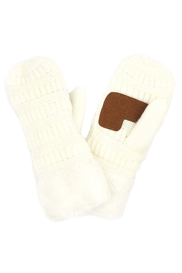 Ivory C C Solid Color Knitted Mitten Gloves, give your look so much more eye-catching with a solid color. It gives you a cozy feel, very fashionable, attractive, and cute looking in the winter season and cold days. This easy and classic glove is soft and muted. Before running out the door into the cool air, you’ll want to reach for these toasty gloves to keep your hands incredibly warm. An awesome pair of gloves that fits with any outfit with style.
