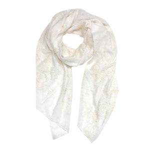 Ivory Embroidered Flower Patterned Oblong Scarf. The oblong shape makes this scarf a versatile choice that can be worn in many ways. It'll definitely become a favorite in your accessories collection. Luxurious fabric will add a bold, modern statement to any wardrobe. Suitable for Holiday, Casual or any Occasions in Spring, Summer and Autumn.