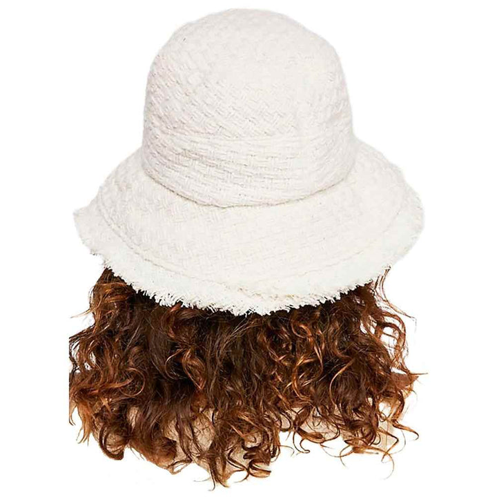 Frayed Edge Woven Bucket Hat Winter Cotton Bucket Hat beautiful, timeless & classic bucket hat looks cool & elegant. Perfect for that bad hair day, rainy day or just casual everyday wear, pairs superbly well with any ensemble; Perfect Gift Birthday, Holiday, Christmas, Anniversary, Valentine's Day, Loved One