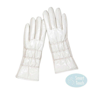 Ivory Soft Fuzzy Faux Fur Trimmed Touch Smart Gloves, are extra warm, cozy, and beautiful Faux Fur mittens that will protect you from the cold weather while you're outside and amp your beauty up in perfect style. It's a comfortable, padded glove that will keep you perfectly warm and toasty. It's finished with a hint of stretch for comfort and flexibility.