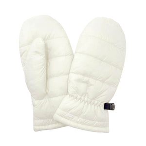 Ivory Padded Puffer Mitten Gloves, are extra warm, cozy, and beautiful mittens that will protect you from the cold weather while you're outside and amp your beauty up in perfect style. It's a comfortable, soft brushed poly stretch knit that will keep you perfectly warm and toasty. It's finished with a hint of stretch for comfort and flexibility. Wear gloves or a cover-up as a mitten to make your outfit gorgeous with luxe and comfortability.