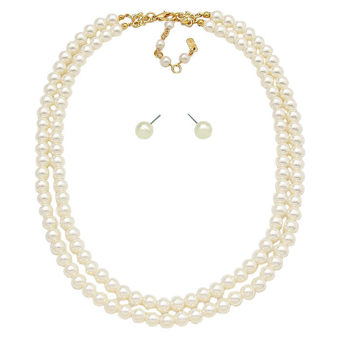Ivory Pearl Necklaces. Beautifully crafted design adds a gorgeous glow to any outfit. Get ready with these Pearl Necklace. Perfect for adding just the right amount of shimmer & shine and a touch of class to special events.  Suitable for wear Party, Wedding, Date Night or any special events. Perfect Birthday Gift, Anniversary Gift, Thank you Gift or any special occasion.