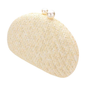 Ivory Pearl Pointed Woven Raffia Clutch Crossbody Bag, look like the ultimate fashionista when carrying this small clutch bag, great for when you need something small to carry or drop in your bag. Perfect gifts for weddings, Prom, birthdays, Mother’s Day, anniversaries, holidays, Mardi Gras, Valentine’s Day, or any occasion.