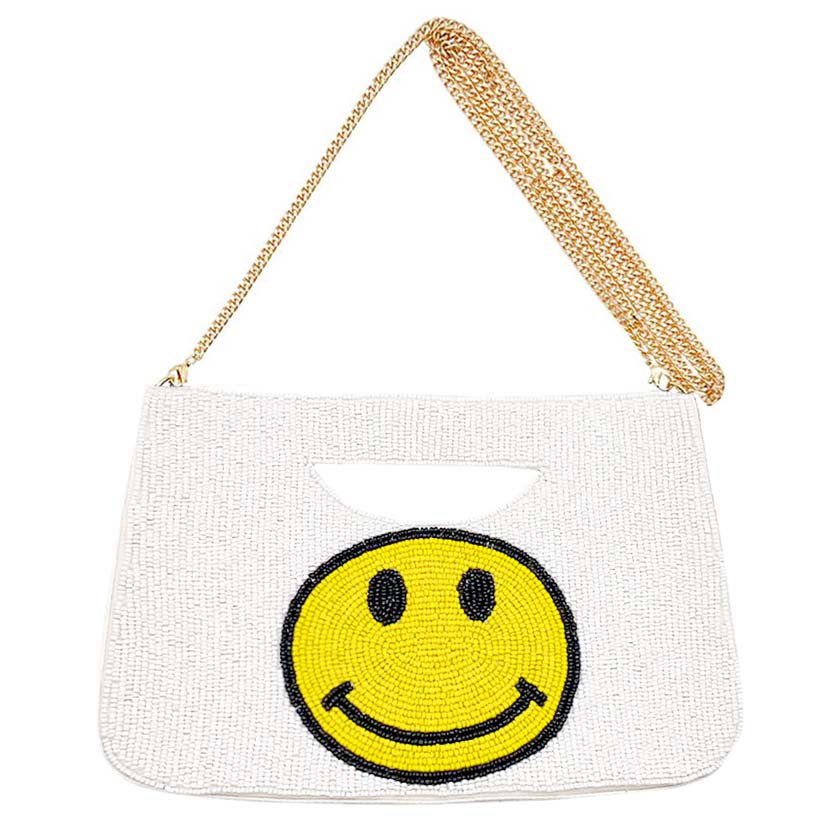 Ivory Smile Seed Beaded Tote Crossbody Bag, look like the ultimate fashionista with these Crossbody tote bags! Add something special to your outfit! This crossbody tote bag for women has enough space for their essentials. Perfect for money, credit cards, keys or coins, and many more things, light and gorgeous. 