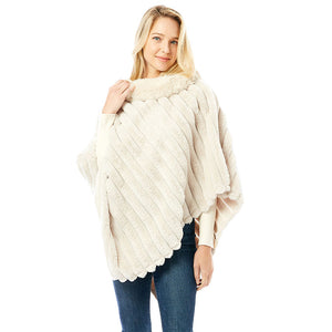 Ivory Soft Faux Fur Collar Poncho, a fashionable and stylish design is great for year round to wear on any occasion from casual to formal. Throw it on as a warm, soft layer over your career and casual outfits. Cozy and soft wrap collar poncho that will make you look unique on any occasion. Perfect for casual outings, parties, and office. Great gift idea for friends and family. Soft and comfortable polyester material for long-lasting warmth on cold days. Perfect winter gift for your loved ones.
