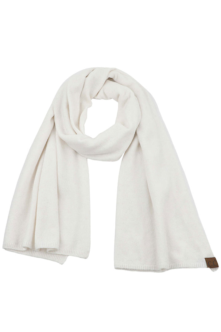 Ivory Soft Recycled Fine Yarn Cuff Scarf, Fashionable and stylish, Accent your look with this soft, highly versatile scarf. delicate, warm, on trend & fabulous, a luxe addition to any cold-weather ensemble. Great for daily wear in the cold winter to protect you against chill, This elegant quality scarf is a great addition to your collection of fashion accessories. Awesome winter gift accessory!
