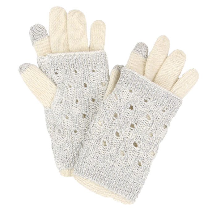 Ivory Winter One Size Warm Layered Smart Touch Gloves. Before running out the door into the cool air, you’ll want to reach for these toasty gloves to keep your hands incredibly warm. Accessorize the fun way with these gloves, it's the autumnal touch you need to finish your outfit in style. Awesome winter gift accessory!
