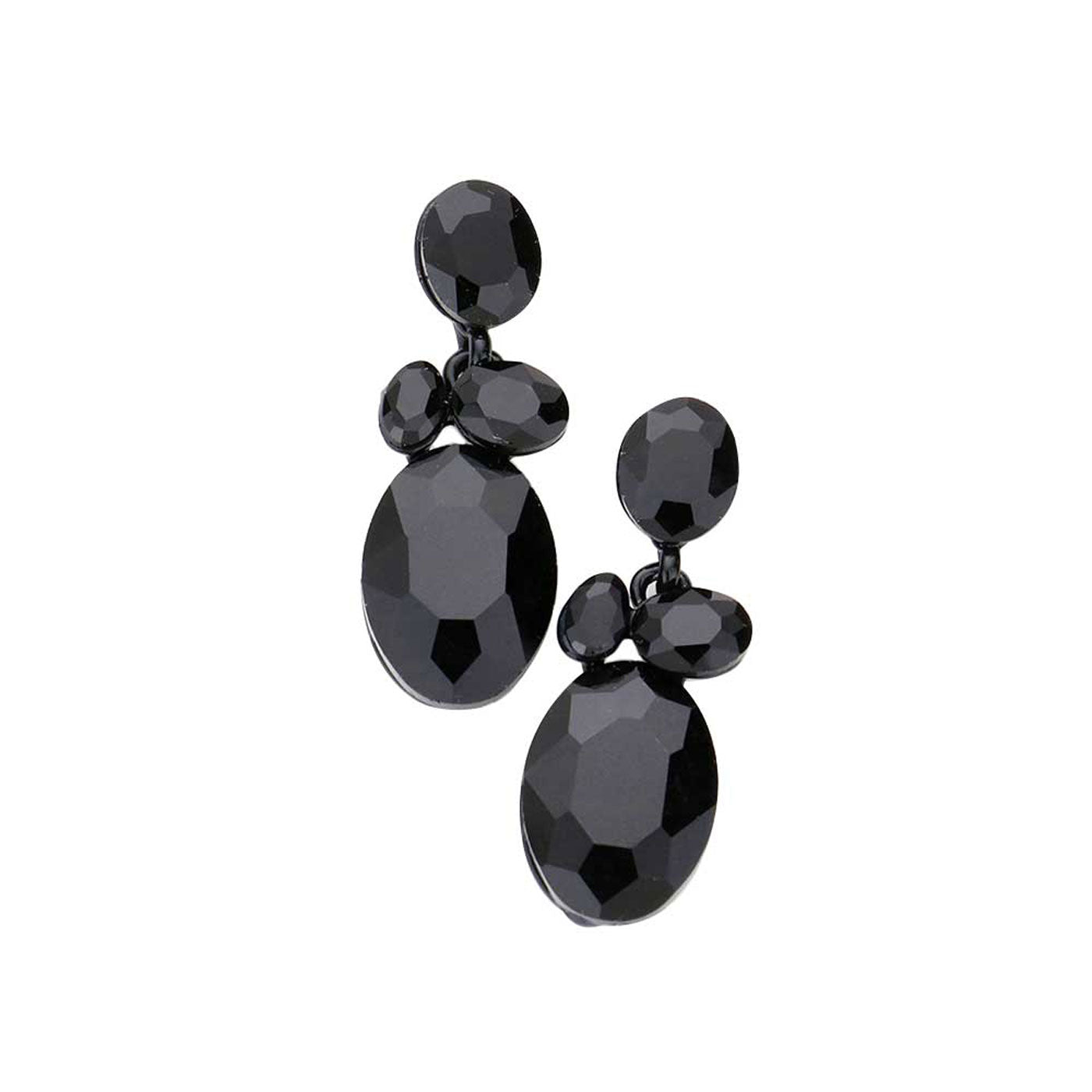 Jet Black Oval Stone Link Dangle Evening Earrings. Look like the ultimate fashionista with these Earrings! Add something special to your outfit ! It will be your new favorite accessory. Perfect Birthday Gift, Anniversary Gift, Mother's Day Gift, Graduation Gift, Prom Jewelry, Just Because Gift, Thank you Gift.