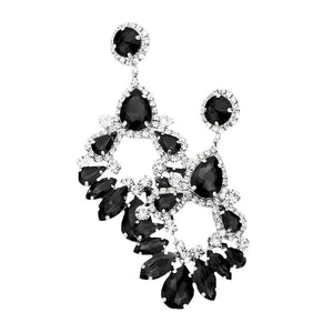 Jet Black Teardrop Marquise Crystal Drop Evening Earrings, brings a gorgeous glow to your outfit to show off the royalty on any special occasion. These gorgeous Crystal pieces will show your class in any special occasion. The elegance of these Crystal goes unmatched, great for wearing at a party! Perfect jewelry to enhance your look. Awesome gift for birthday, Anniversary or any special occasion.