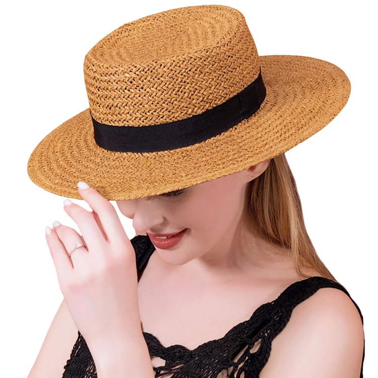 Stylish Straw Hat with Black Band Explorer Straw Hat Black Band | Palm Hat | Tula Hats main image 3