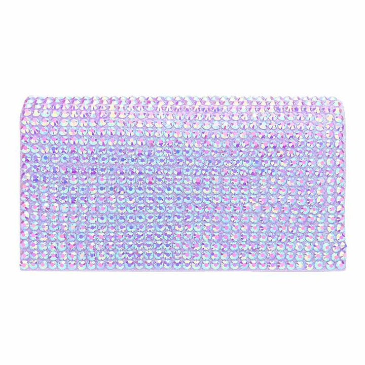 Lavender Bling Studded Evening Clutch Crossbody Bag, is the perfect choice to carry on the special occasion with your handy stuff. It is lightweight and easy to carry throughout the whole day. You'll look like the ultimate fashionista while carrying this Crossbody Evening Bag. This stunning Bling Studded Clutch bag is perfect for weddings, parties, evenings, cocktail parties, wedding showers, receptions, proms, etc.