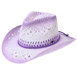 Lavender C C Ombre Open Weave Cowboy Hat, Whether you’re lounging by the pool or attend at any event. This is a great hat that can keep you stay cool and comfortable in a party mood. Perfect Gift Cool Fashion Cowboy, Prom, birthdays, Mother’s Day, Christmas, anniversaries, holidays, Mardi Gras, Valentine’s Day, or any occasion.