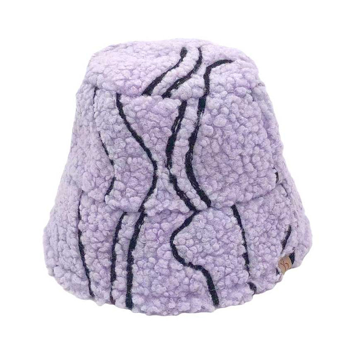 Lavender Geometric Sherpa Bucket Hat, Before running out the door into the cool air, you’ll want to reach for this toasty bucket hat to keep you incredibly warm. Whenever you wear this bucket hat, you'll look like the ultimate fashionista. Accessorize the fun way with this  hat which gives you the autumnal touch that you need to finish your outfit in style. Awesome winter gift accessory and perfect Gift for Birthdays, Christmas, holidays, anniversaries, Valentine’s Day, etc.