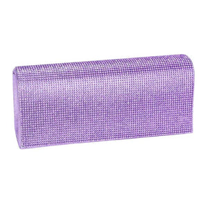 Lavender Shimmery Evening Clutch Bag, This evening purse bag is uniquely detailed, featuring a bright, sparkly finish giving this bag that sophisticated look that works for both classic and formal attire, will add a romantic & glamorous touch to your special day. This is the perfect evening purse for any fancy or formal occasion when you want to accessorize your dress, gown or evening attire during a wedding, bridesmaid bag, formal or on date night.