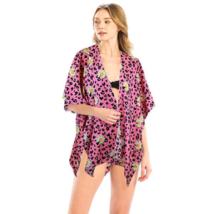 Daisy Flower Print Kimono Cover Up, Accent your look with this soft lightweight Daisy Kimono, wear over your favorite blouse & slacks for a chic stylish look, use over your bathing suit & enjoy the beach or pool. Perfect Birthday Gift, Mother's Day Gift, Anniversary Gift, Vacation Attire, Thank you Gift, Add to your Easter Ensemble, Floral Kimono Cover Up